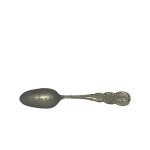 Souvenir Spoon Of 1898 US Cruiser OLYMPIA Admiral Dewey NAT'L Silver Plate
